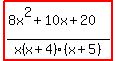 highlight%28%288x%5E2+%2B+10x+%2B+20%29%2Fx%28x+%2B+4%29%28x+%2B+5%29%29