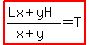 highlight%28%28Lx%2ByH%29%2F%28x%2By%29=T%29