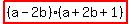highlight%28%28a-2b%29%28a%2B2b%2B1%29%29