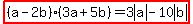 highlight%28%28a-2b%29%2A%283a%2B5b%29=3abs%28a%29-10abs%28b%29%29