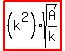 highlight%28%28k%5E2%29%2Asqrt%28A%2Fk%29%29