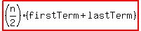 highlight%28%28n%2F2%29%28firstTerm%2BlastTerm%29%29