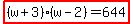 highlight%28%28w%2B3%29%28w-2%29=644%29