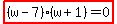 highlight%28%28w-7%29%28w%2B1%29+=0%29