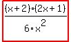 highlight%28%28x%2B2%29%282x%2B1%29%2F6x%5E2%29