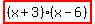 highlight%28%28x%2B3%29%28x-6%29%29