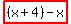 highlight%28%28x%2B4%29-x%29