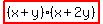 highlight%28%28x%2By%29%28x%2B2y%29%29