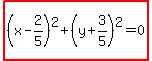 highlight%28%28x-2%2F5%29%5E2%2B%28y%2B3%2F5%29%5E2=0%29