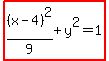 highlight%28%28x-4%29%5E2%2F9%2By%5E2=1%29