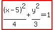 highlight%28%28x-5%29%5E2%2F4%2By%5E2%2F3=1%29