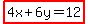highlight%28+4x%2B6y=12%29
