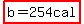 highlight%28+b+=+254cal%29