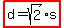 highlight%28+d=sqrt%282%29%2As%29