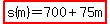 highlight%28+s%28m%29+=+700%2B75m%29+