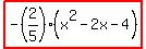 highlight%28-%282%2F5%29%28x%5E2-2x-4%29%29