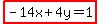 highlight%28-14x%2B4y=1%29