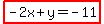 highlight%28-2x%2By=-11%29