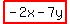 highlight%28-2x-7y%29