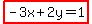 highlight%28-3x%2B2y=1%29