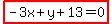 highlight%28-3x%2By%2B13=0%29