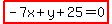 highlight%28-7x%2By%2B25=0%29