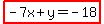 highlight%28-7x%2By=-18%29