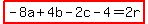 highlight%28-8a%2B4b-2c-4=2r%29