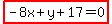 highlight%28-8x%2By%2B17=0%29