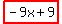 highlight%28-9x+%2B+9%29