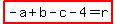 highlight%28-a%2Bb-c-4=r%29