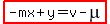 highlight%28-mx%2By=v-mu%29