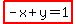 highlight%28-x%2By=1%29