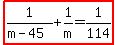 highlight%281%2F%28m-45%29%2B1%2Fm=1%2F114%29