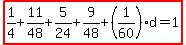 highlight%281%2F4%2B11%2F48%2B5%2F24%2B9%2F48%2B%281%2F60%29d=1%29