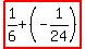 highlight%281%2F6%2B%28-1%2F24%29%29