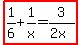 highlight%281%2F6%2B1%2Fx=3%2F%282x%29%29