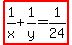 highlight%281%2Fx%2B1%2Fy=1%2F24%29