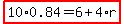 highlight%2810%2A0.84=6%2B4%2Ar%29