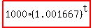highlight%281000%2A%281.001667%29%5Et%29