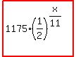 highlight%281175%2A%281%2F2%29%5E%28x%2F11%29%29