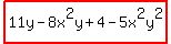 highlight%2811y-8x%5E2y%2B4-5x%5E2y%5E2%29