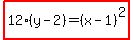 highlight%2812%28y-2%29=%28x-1%29%5E2%29