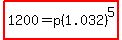 highlight%281200=p%281.032%29%5E5%29