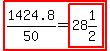 highlight%281424.8%2F50=highlight%2828%261%2F2%29%29
