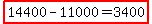 highlight%2814400-11000+=+3400%29