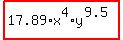 highlight%2817.89%2Ax%5E4%2Ay%5E%289.5%29%29