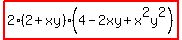 highlight%282%282%2Bxy%29%284-2xy%2Bx%5E2y%5E2%29%29