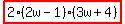 highlight%282%282w-1%29%283w%2B4%29%29
