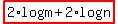 highlight%282%2Alog+m+%2B+2%2Alog+n%29